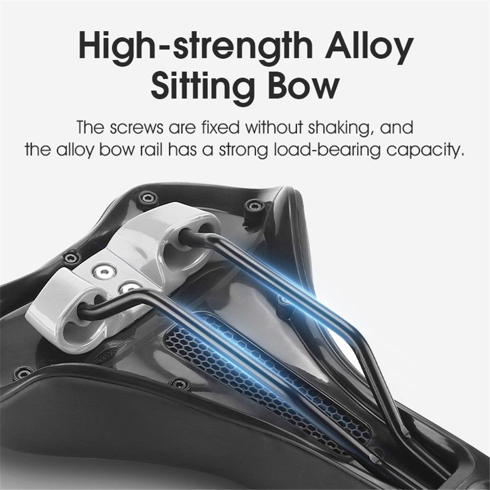 WEST BIKING YP0801176 PU Leather Bike Cycling Saddle Hollow Breathable Bicycle Seat Cushion