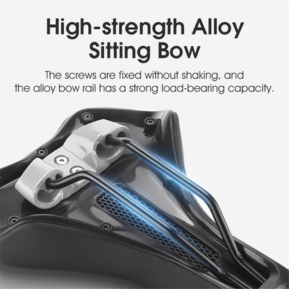 WEST BIKING YP0801176 PU Leather Bike Cycling Saddle Hollow Breathable Bicycle Seat Cushion