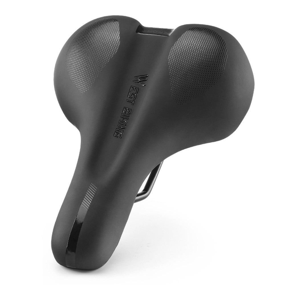 WEST BIKING YP0801176 PU Leather Bike Cycling Saddle Hollow Breathable Bicycle Seat Cushion