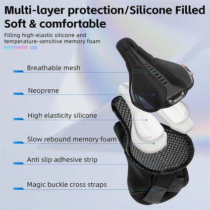 WEST BIKING YP0801177-178 Bike Cycling Saddle Cover Breathable Shock-absorption Memory Foam Bicycle Seat Cushion