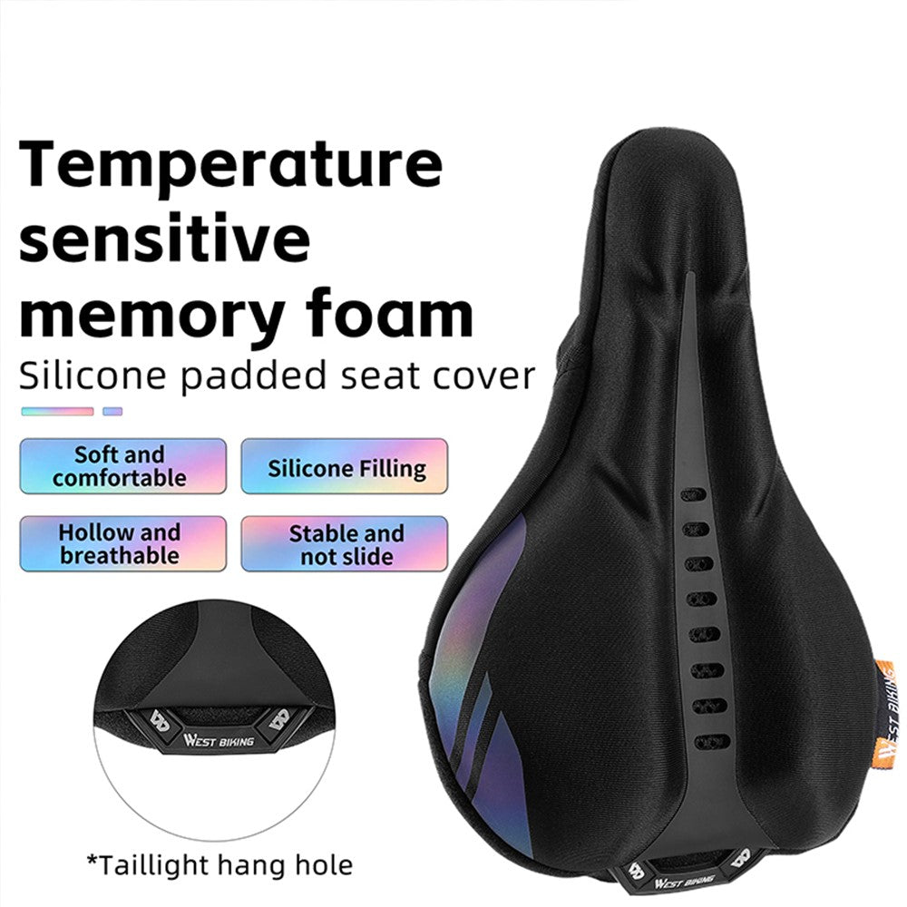 WEST BIKING YP0801177-178 Bike Cycling Saddle Cover Breathable Shock-absorption Memory Foam Bicycle Seat Cushion