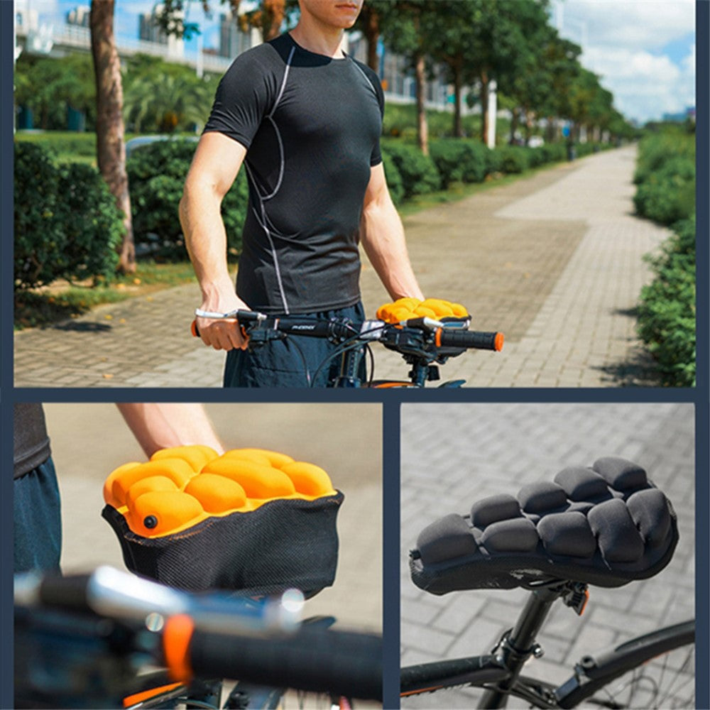 BC-203 Bicycle Folding Cushion Seat Cover with Pump, Inflatable Airbag Bike Seat Cover, Size: M