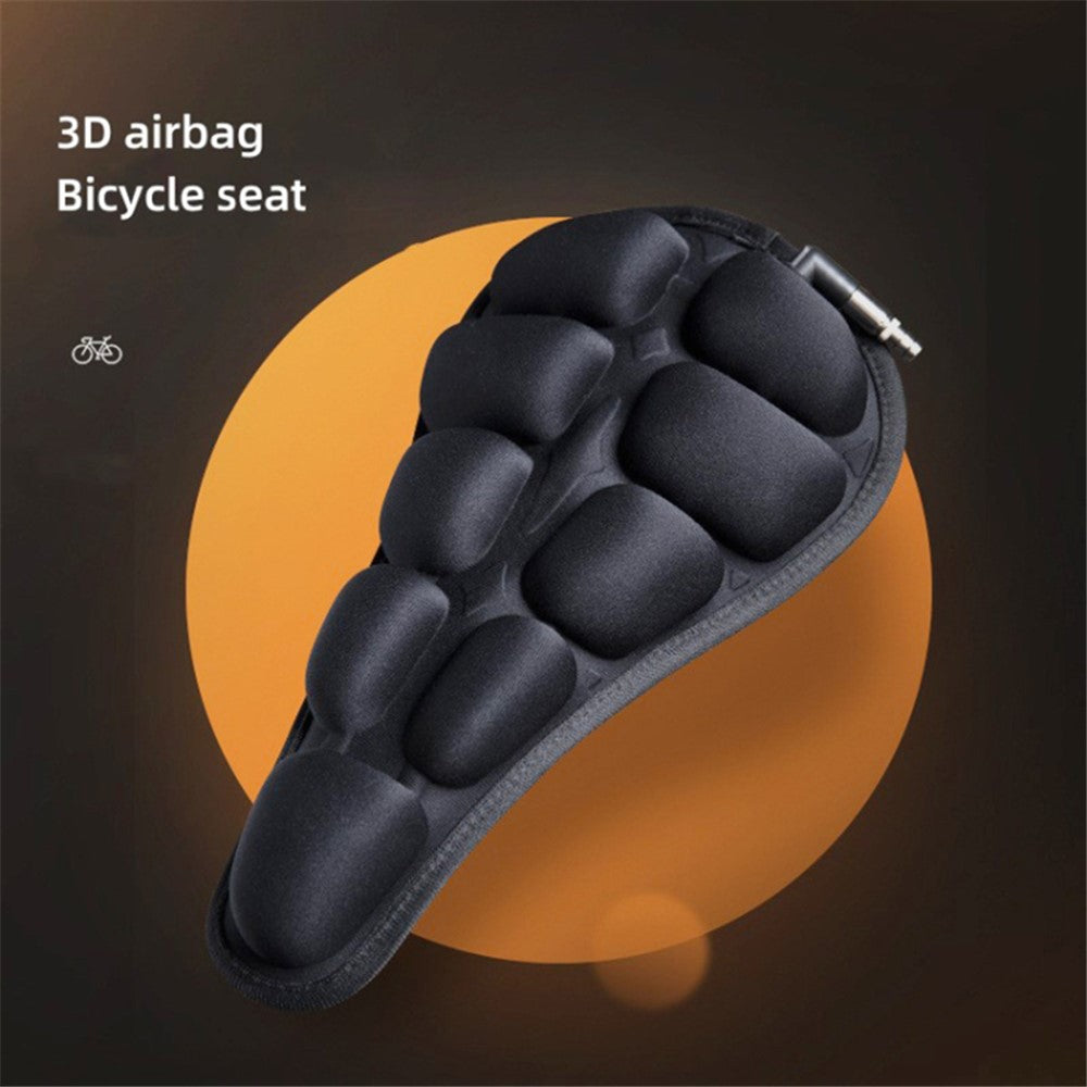BC-203 2.0 Black Bike Folding Cushion Seat Cover Inflatable Airbag Bicycle Seat Cover with Pump, Size: S