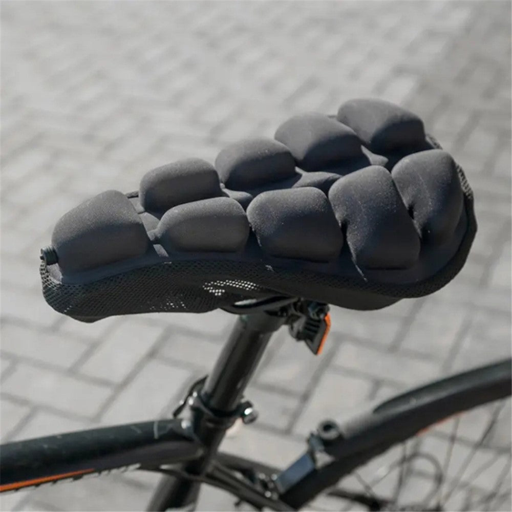 BC-203 2.0 Black Bike Folding Cushion Seat Cover Inflatable Airbag Bicycle Seat Cover with Pump, Size: S