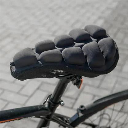 BC-203 2.0 Black Bike Folding Cushion Seat Cover Inflatable Airbag Bicycle Seat Cover with Pump, Size: S