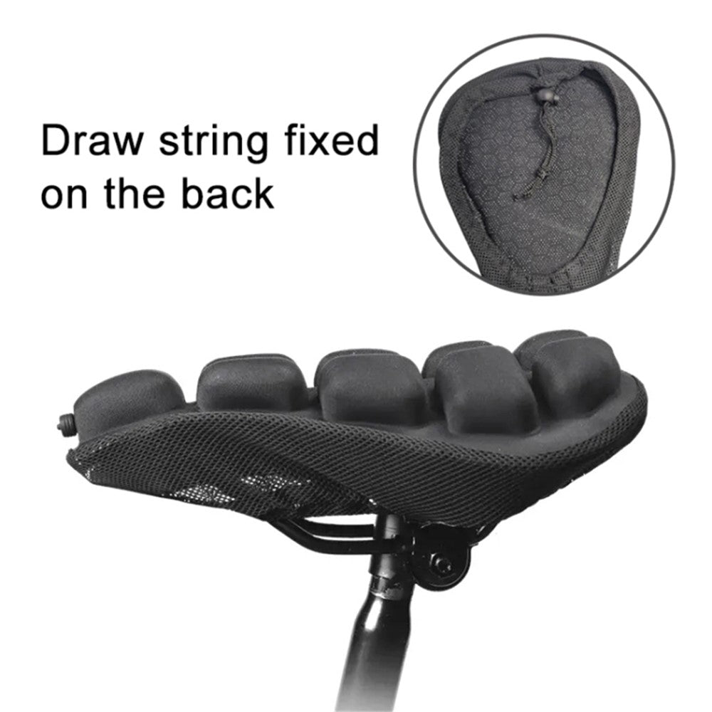 BC-203 1.0 Bicycle Inflatable Airbag Cushion Seat Cover Folding Soft Bike Seat Cover with Pump, Size: M