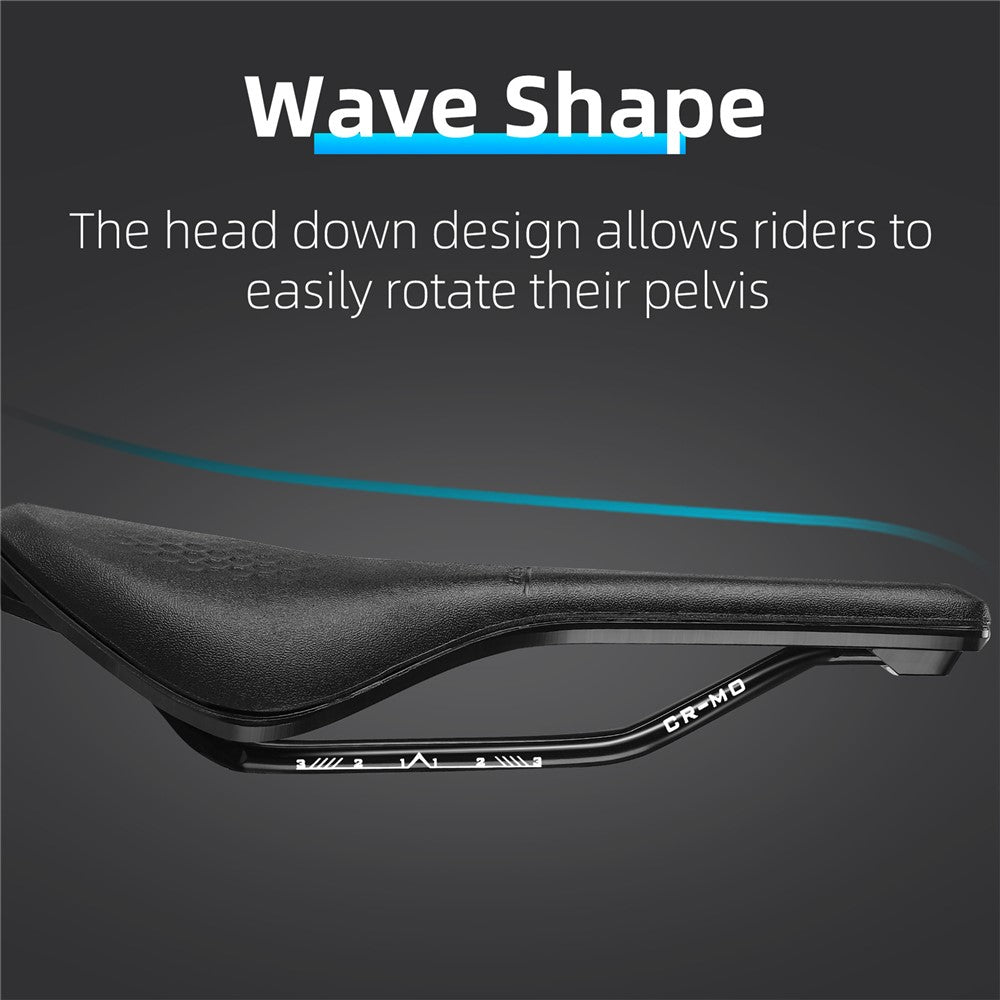 WEST BIKING YP0801188 MTB Road Bike Saddle Center Hollow Breathable PU Leather Bicycle Seat