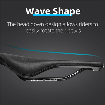 WEST BIKING YP0801188 MTB Road Bike Saddle Center Hollow Breathable PU Leather Bicycle Seat