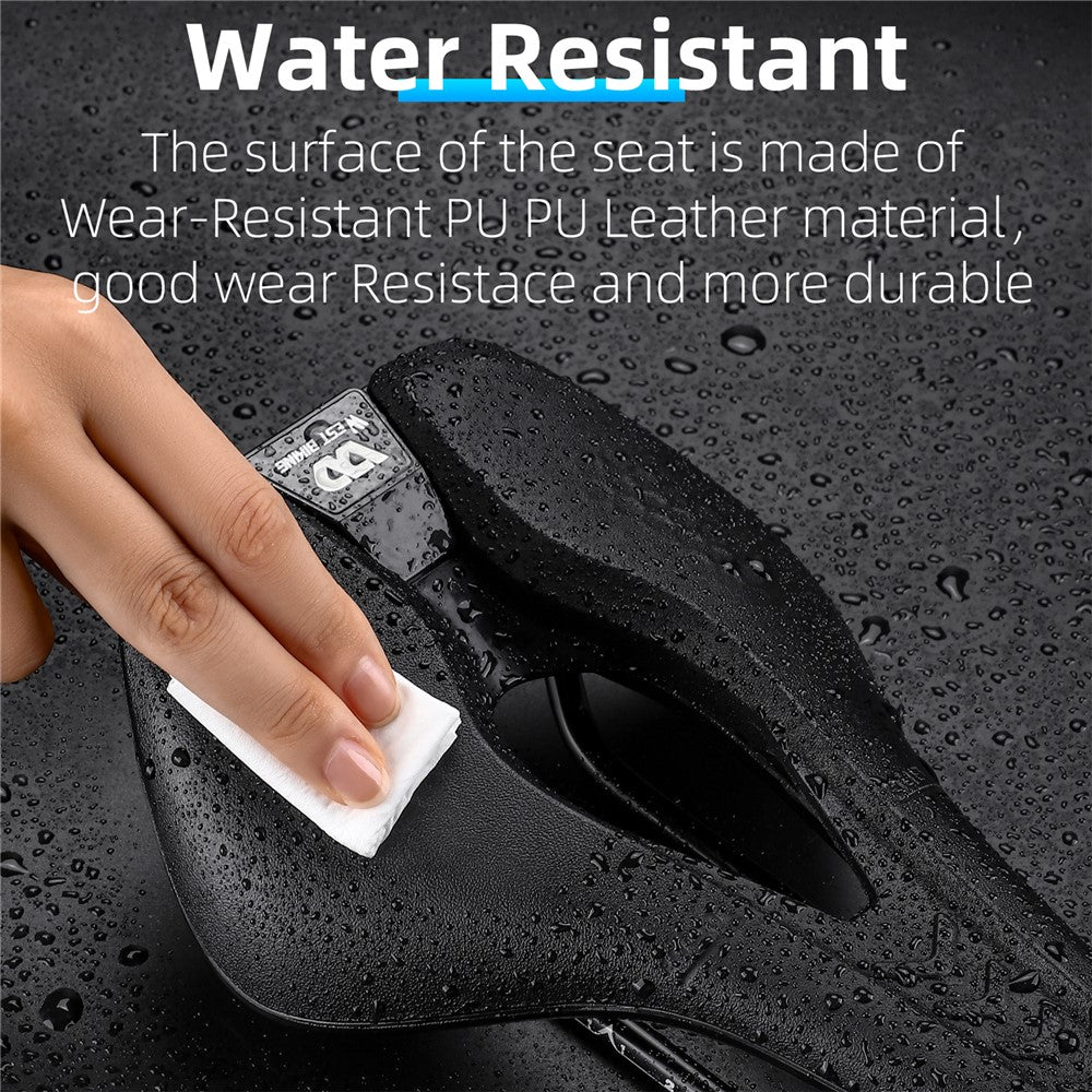 WEST BIKING YP0801188 MTB Road Bike Saddle Center Hollow Breathable PU Leather Bicycle Seat