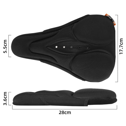 WEST BIKING YP0801184 Bike Cushion Seat Cover Silicone+Lycra Fiber+Sponge Shock-resistant MTB Seat Cushion for Cycling