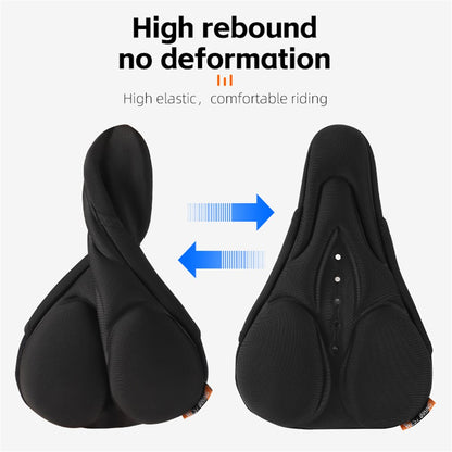 WEST BIKING YP0801184 Bike Cushion Seat Cover Silicone+Lycra Fiber+Sponge Shock-resistant MTB Seat Cushion for Cycling