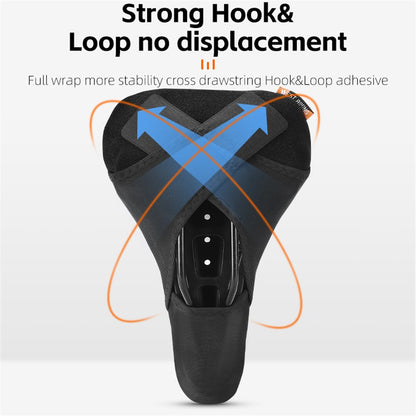 WEST BIKING YP0801184 Bike Cushion Seat Cover Silicone+Lycra Fiber+Sponge Shock-resistant MTB Seat Cushion for Cycling
