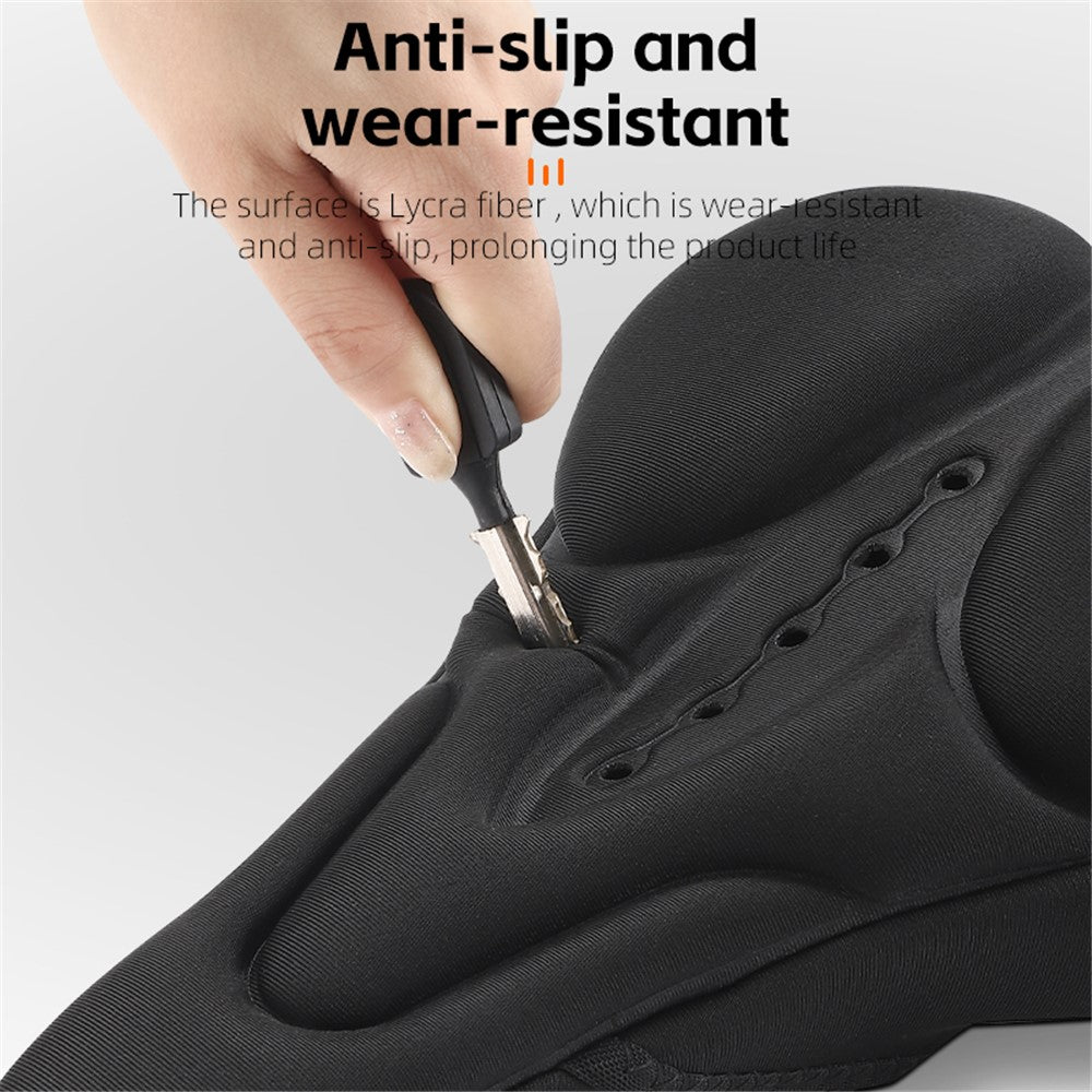 WEST BIKING YP0801184 Bike Cushion Seat Cover Silicone+Lycra Fiber+Sponge Shock-resistant MTB Seat Cushion for Cycling