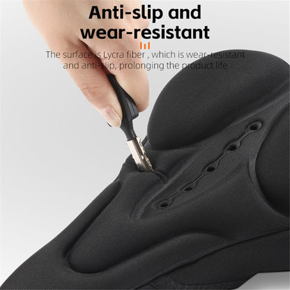 WEST BIKING YP0801184 Bike Cushion Seat Cover Silicone+Lycra Fiber+Sponge Shock-resistant MTB Seat Cushion for Cycling