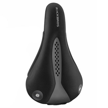 ROCKBROS Bike Saddle Cover Memory Foam + Liquid Silicone Thicken Bicycle Seat Cushion with Dual Tail Light