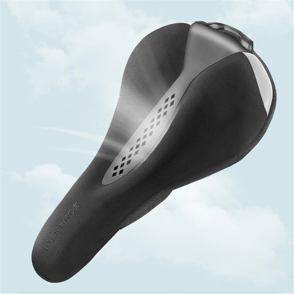 ROCKBROS Bike Saddle Cover Memory Foam + Liquid Silicone Thicken Bicycle Seat Cushion with Dual Tail Light