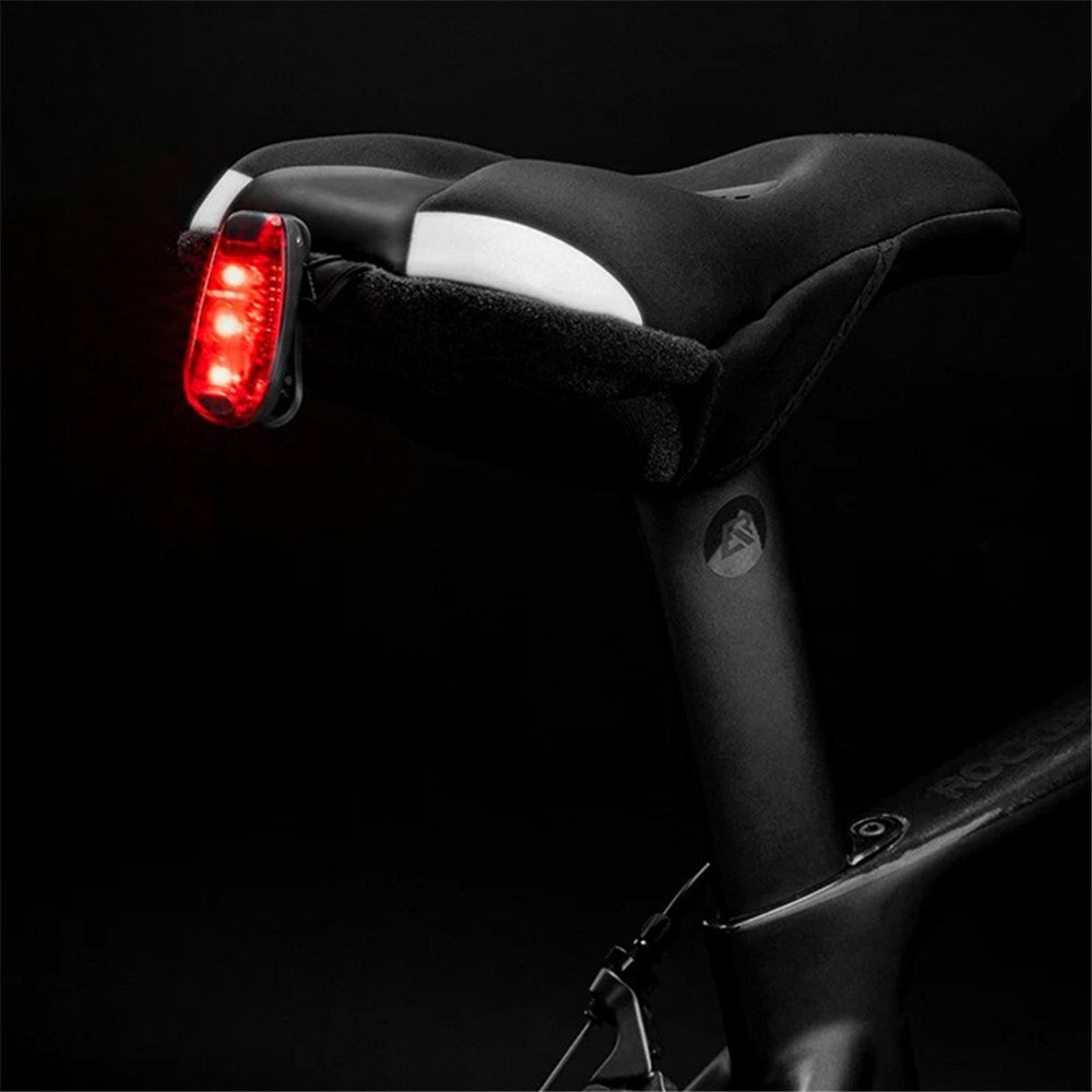 ROCKBROS Bike Saddle Cover Memory Foam + Liquid Silicone Thicken Bicycle Seat Cushion with Dual Tail Light