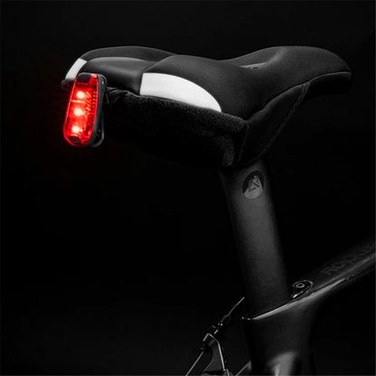 ROCKBROS Bike Saddle Cover Memory Foam + Liquid Silicone Thicken Bicycle Seat Cushion with Dual Tail Light