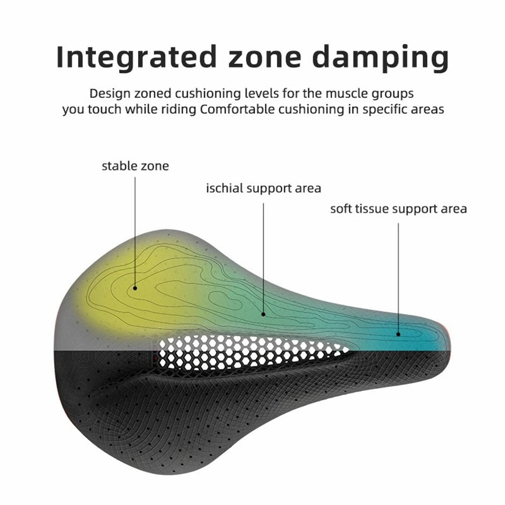 ROCKBROS 3D Printing Bike Cycling Saddle Polyurethane Breathable Bicycle Seat Cushion