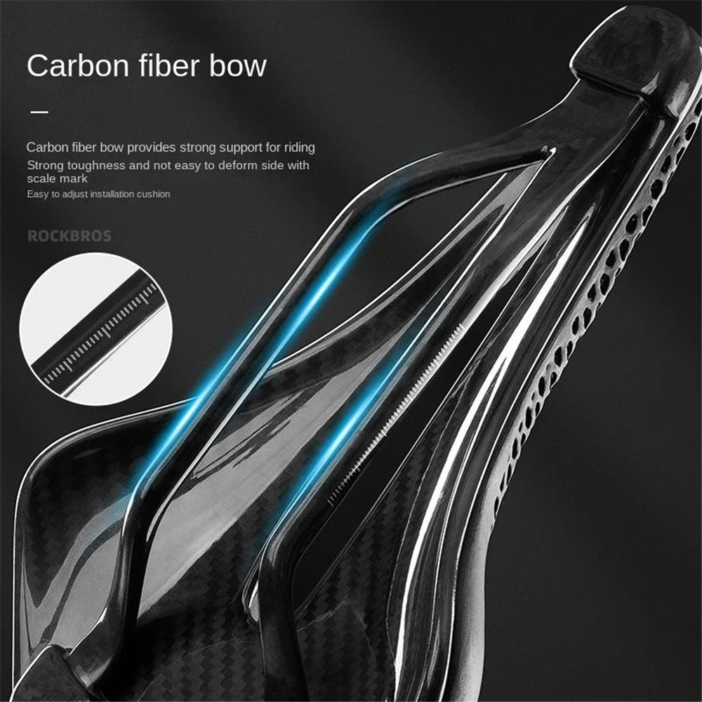 ROCKBROS 3D Printing Bike Saddle Polyurethane+Carbon Fiber Breathable Bicycle Seat Cushion