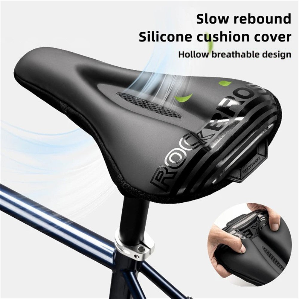 ROCKBROS Bike Cycling Saddle Cover Shock-absorption Silicone Bicycle Seat Cushion
