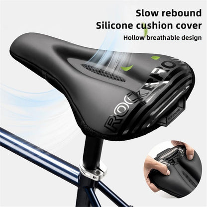 ROCKBROS Bike Cycling Saddle Cover Shock-absorption Silicone Bicycle Seat Cushion