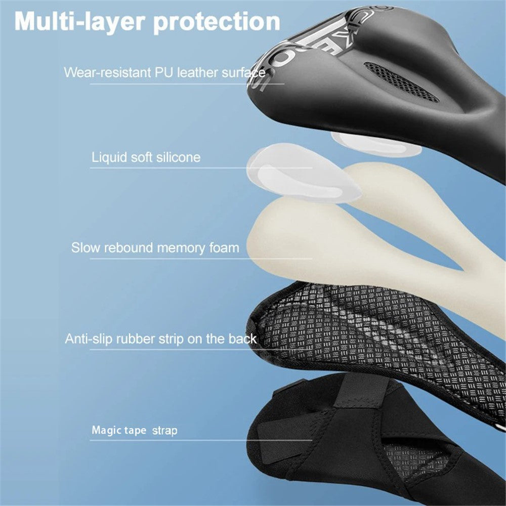 ROCKBROS Bike Cycling Saddle Cover Shock-absorption Silicone Bicycle Seat Cushion