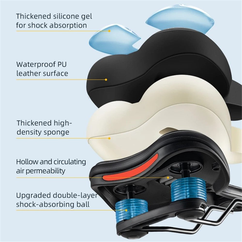 ROCKBROS Bike Cycling Saddle Breathable Shock Absorption Bicycle Seat Cushion