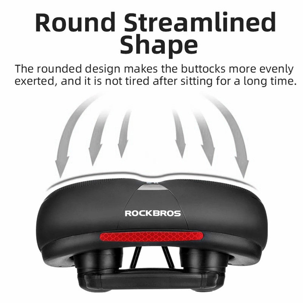 ROCKBROS AQ-6090 PU Leather+Memory Foam Bike Seat Saddle Breathable Bicycle Seat Cushion