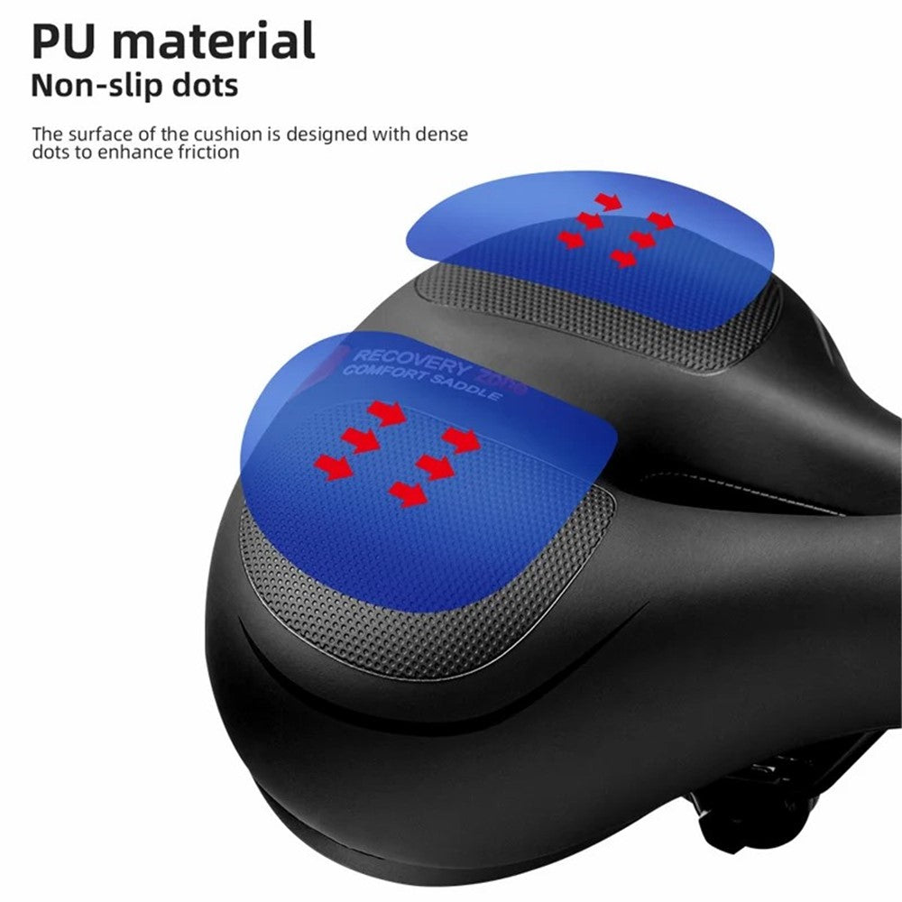 ROCKBROS AQ-6090 PU Leather+Memory Foam Bike Seat Saddle Breathable Bicycle Seat Cushion