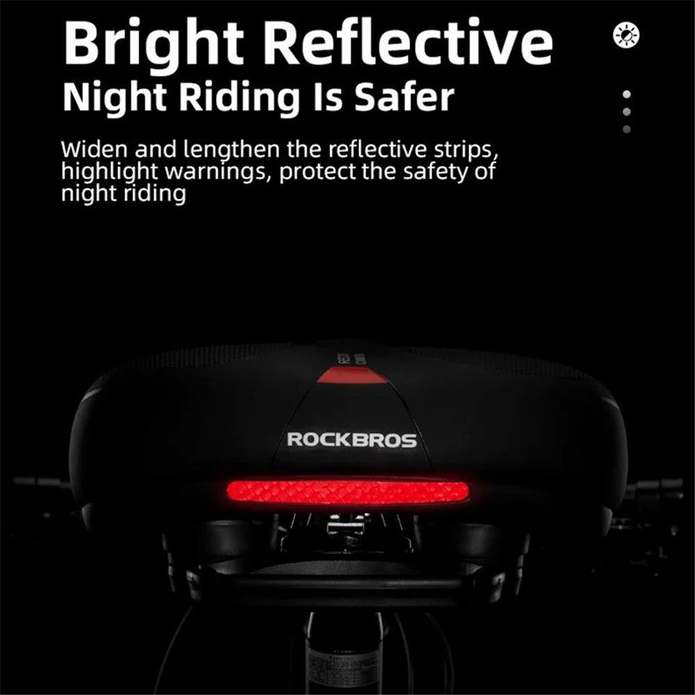 ROCKBROS AQ-6090 PU Leather+Memory Foam Bike Seat Saddle Breathable Bicycle Seat Cushion