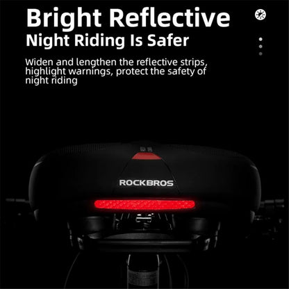 ROCKBROS AQ-6090 PU Leather+Memory Foam Bike Seat Saddle Breathable Bicycle Seat Cushion