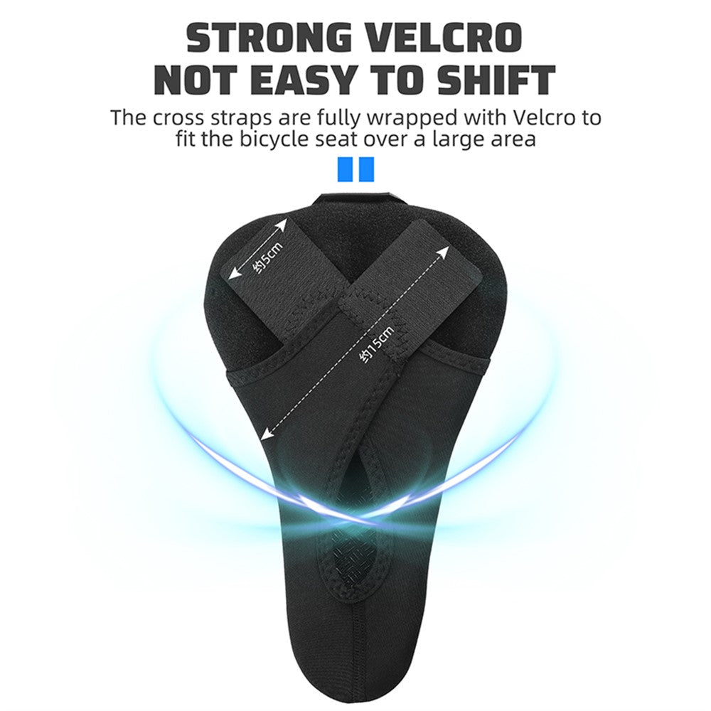 WEST BIKING Bike Saddle Cover PU Leather + Silicone + Memory Foam Thicken Bicycle Seat Cushion