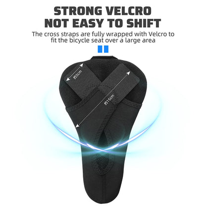 WEST BIKING Bike Saddle Cover PU Leather + Silicone + Memory Foam Thicken Bicycle Seat Cushion
