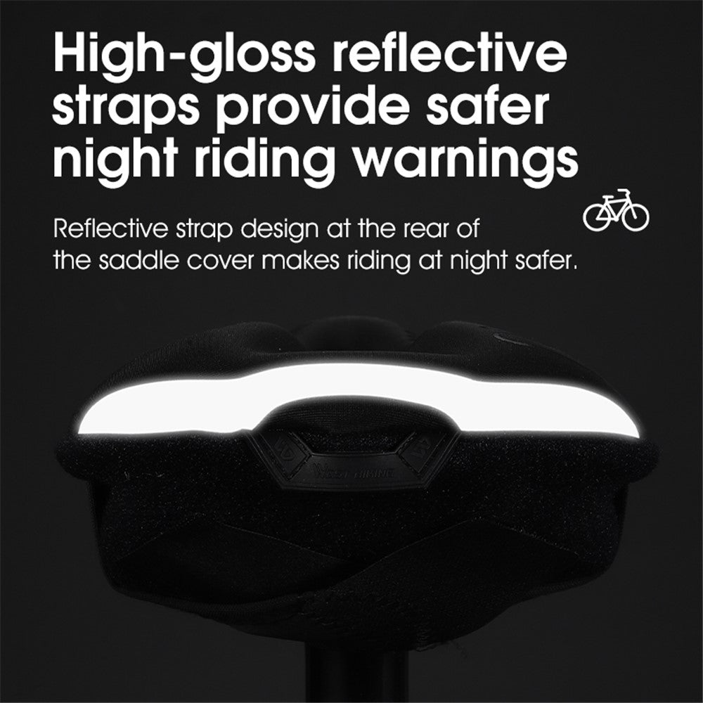 WEST BIKING YP0801194 Bike Saddle Cover Silicone+Memory Foam Shock Absorption Bicycle Seat Cushion