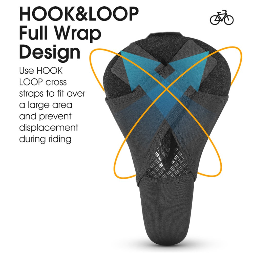 WEST BIKING YP0801194 Bike Saddle Cover Silicone+Memory Foam Shock Absorption Bicycle Seat Cushion