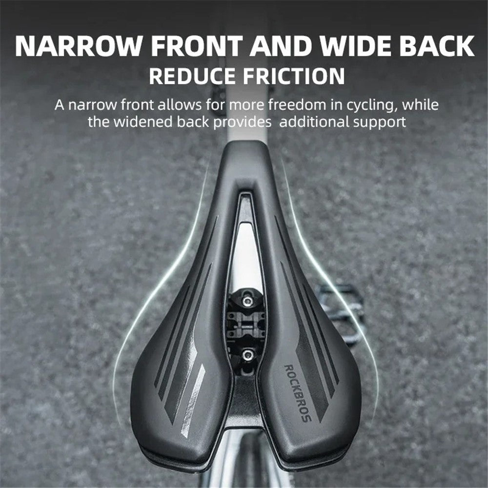 ROCKBROS 38210060001 PU Leather + Shock-Absorbing Sponge Bike Seat Hollow Bicycle Saddle
