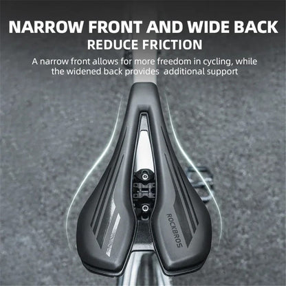 ROCKBROS 38210060001 PU Leather + Shock-Absorbing Sponge Bike Seat Hollow Bicycle Saddle