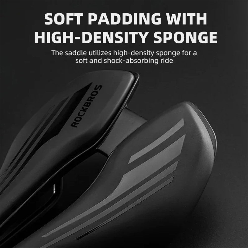 ROCKBROS 38210060001 PU Leather + Shock-Absorbing Sponge Bike Seat Hollow Bicycle Saddle