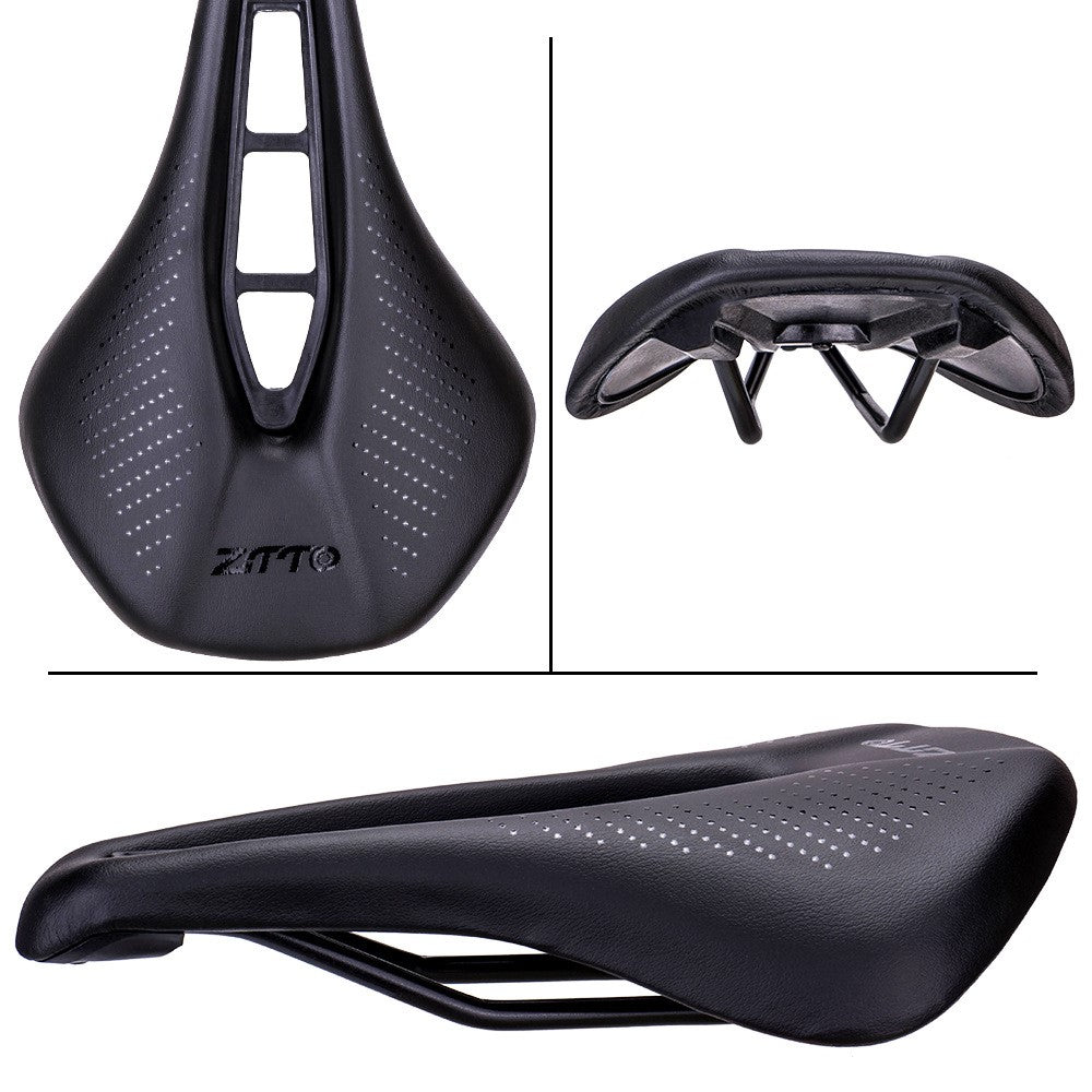 ZTTO 6900 Mountain Road Bike Saddle Cycling Soft Leather Hollow Cushion
