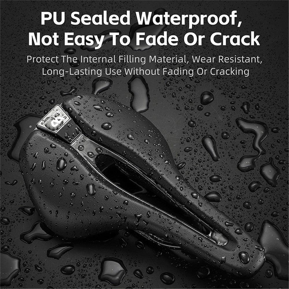 WEST BIKING YP0801204 Lightweight Carbon Fiber PU Leather Hollow Saddle Bike Seat Cushion