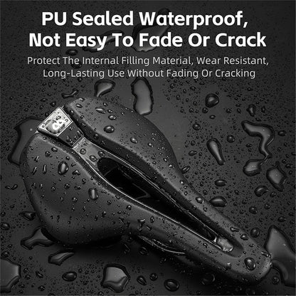 WEST BIKING YP0801204 Lightweight Carbon Fiber PU Leather Hollow Saddle Bike Seat Cushion