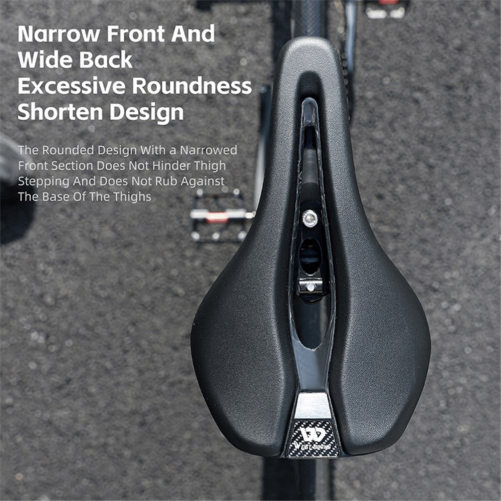 WEST BIKING YP0801204 Lightweight Carbon Fiber PU Leather Hollow Saddle Bike Seat Cushion