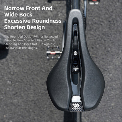 WEST BIKING YP0801204 Lightweight Carbon Fiber PU Leather Hollow Saddle Bike Seat Cushion