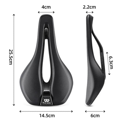 WEST BIKING YP0801204 Lightweight Carbon Fiber PU Leather Hollow Saddle Bike Seat Cushion