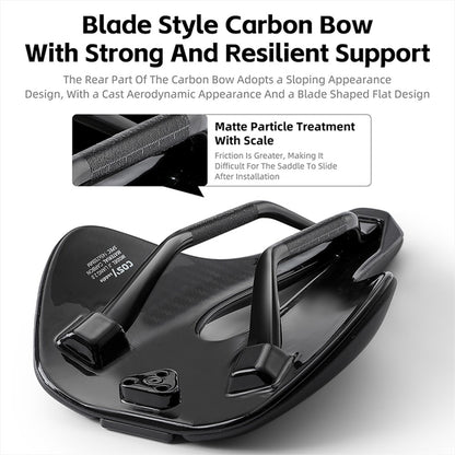 WEST BIKING YP0801204 Lightweight Carbon Fiber PU Leather Hollow Saddle Bike Seat Cushion