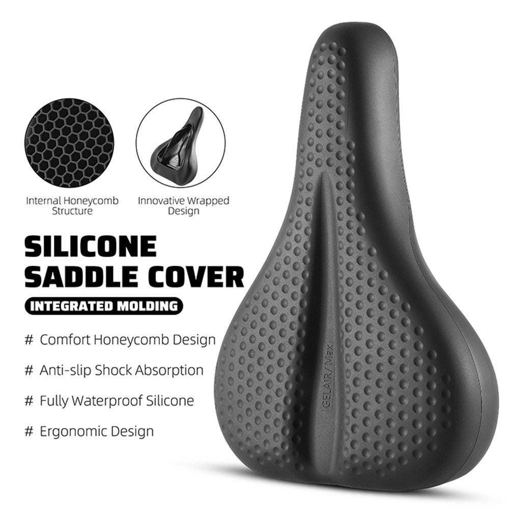 WEST BIKING YP0801206 Fully Waterproof Silicone Bike Saddle Shock Absorption Seat Cushion