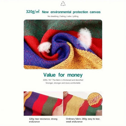 Outdoor Camping Patio Yard Canvas Hammock Chair Hanging Swing Seat