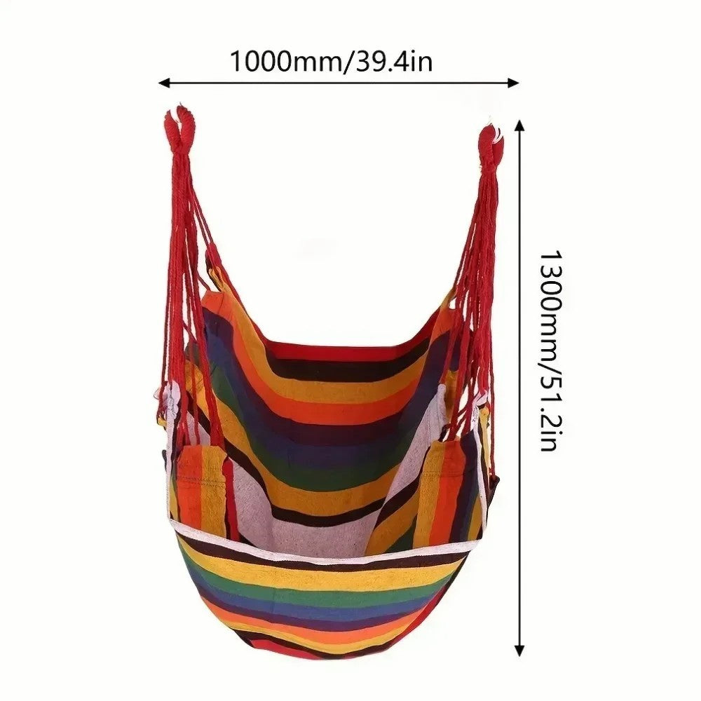 Outdoor Camping Patio Yard Canvas Hammock Chair Hanging Swing Seat
