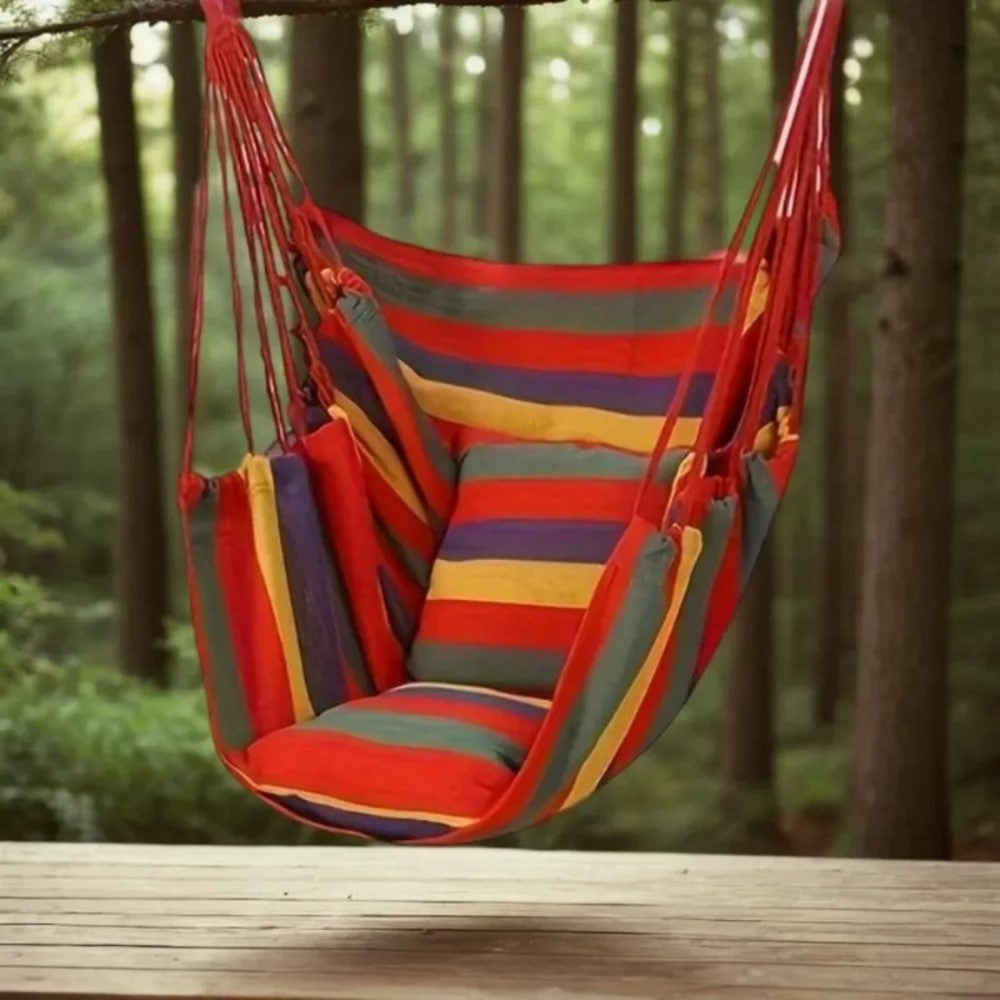 Outdoor Camping Patio Yard Canvas Hammock Chair Hanging Swing Seat